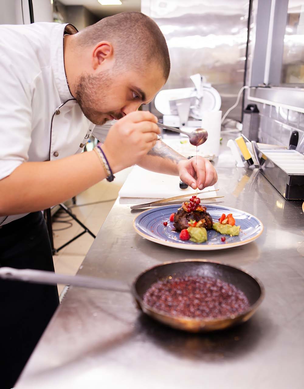 Fine cuisine design made by Chef